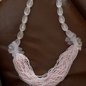 Vintage Avon Pink Beaded Necklace
